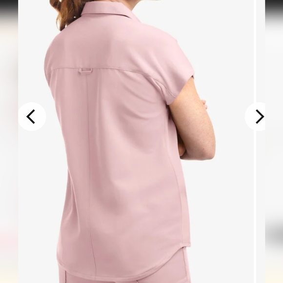 Movement by Butter Soft Mintaka scrub top, shirt collar, size L,mauve pink. - Picture 6 of 17